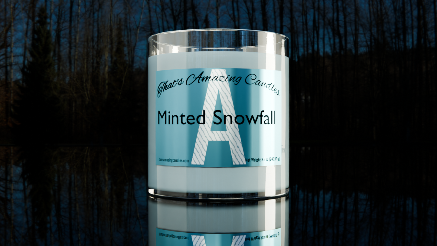 Minted Snowfall - Luxury Coconut Soy Wax Candle 8.5 oz