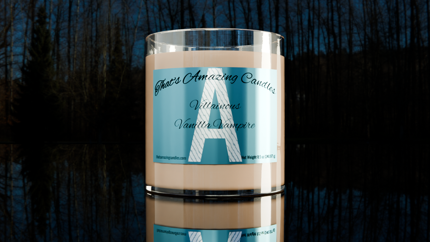 Villainous Vanilla Vampire - Luxury Coconut Soy Wax Candle 8.5 oz