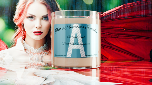 Villainous Vanilla Vampire - Luxury Coconut Soy Wax Candle 8.5 oz